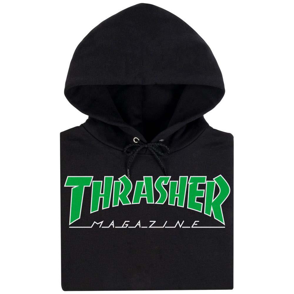 Thrasher Magazine Hooded Sweatshirt Outlined Black/Green