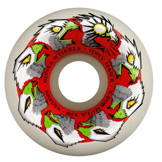 BONES Wheels X-Formula Hawk 'Animation' V5 Sidecut Skateboard Wheels 58mm 99A