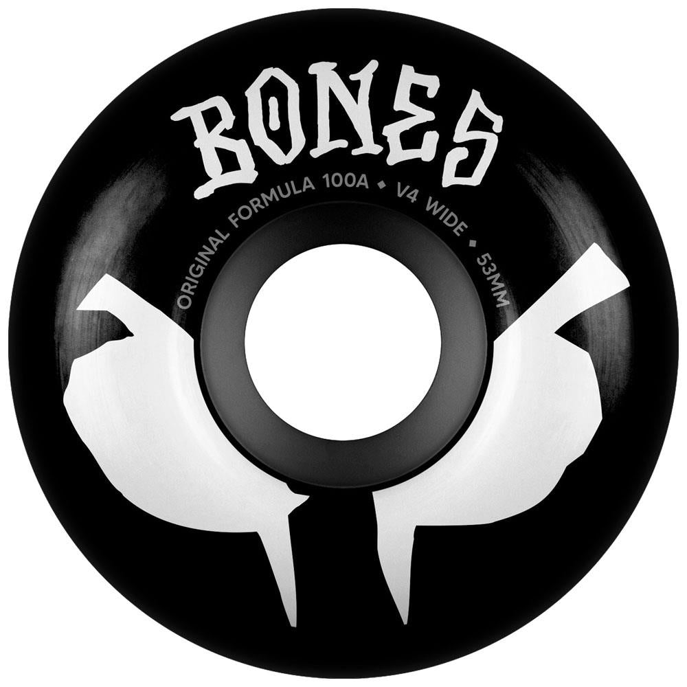 BONES Skateboard Wheels OG Formula V4 Wide Black SP26 53mm 100A