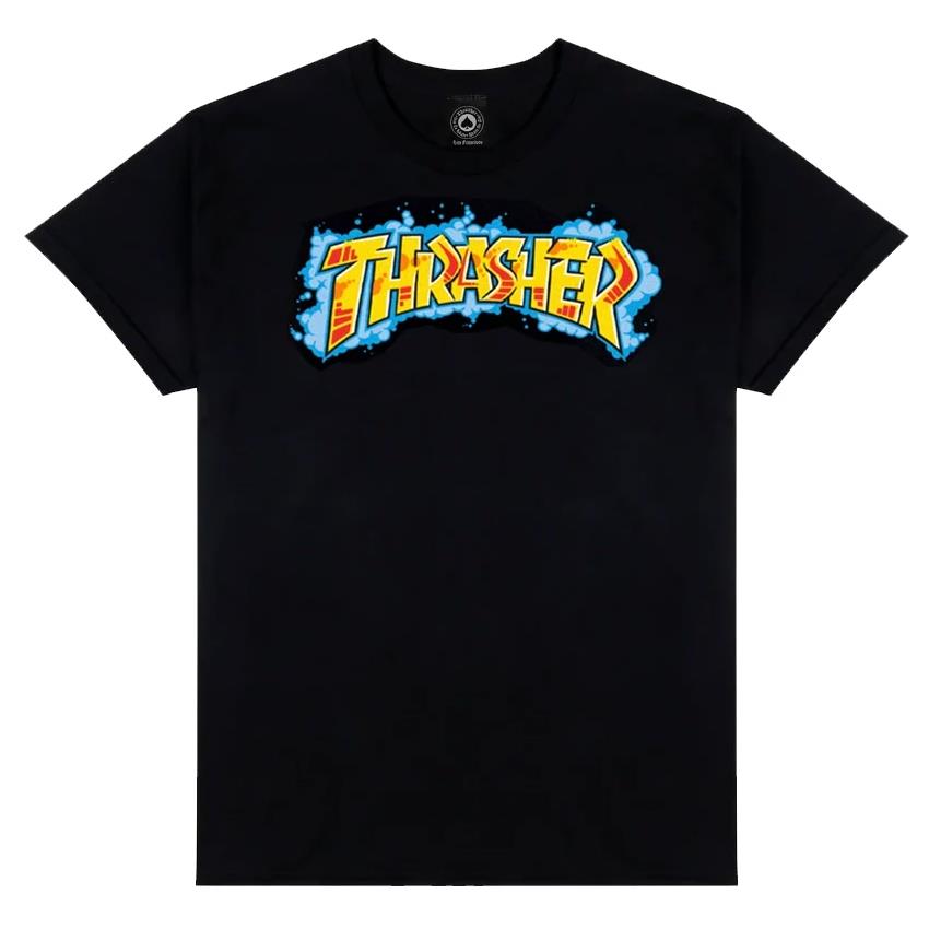 Thrasher Skateboard Magazine Graff T-Shirt Black