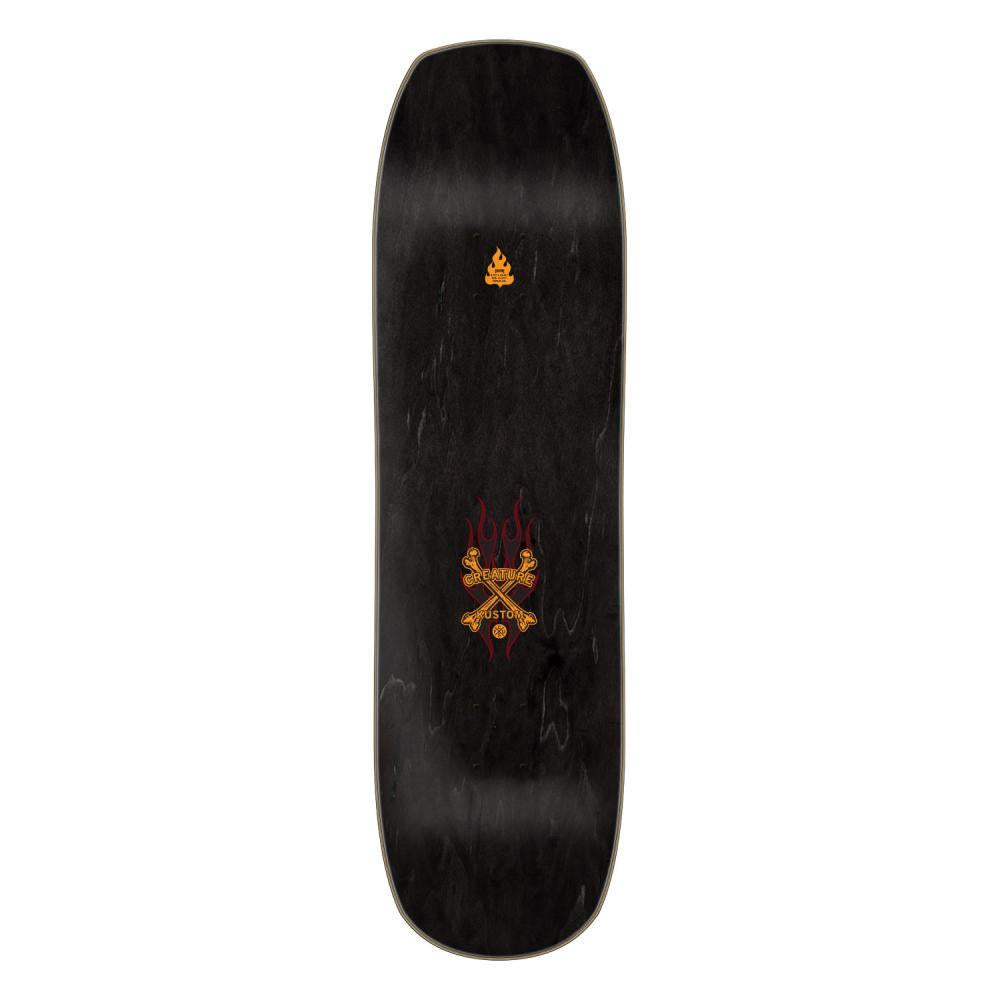 Creature Chop Shop Pinstripe Black Orange Skateboard Deck 8.75"