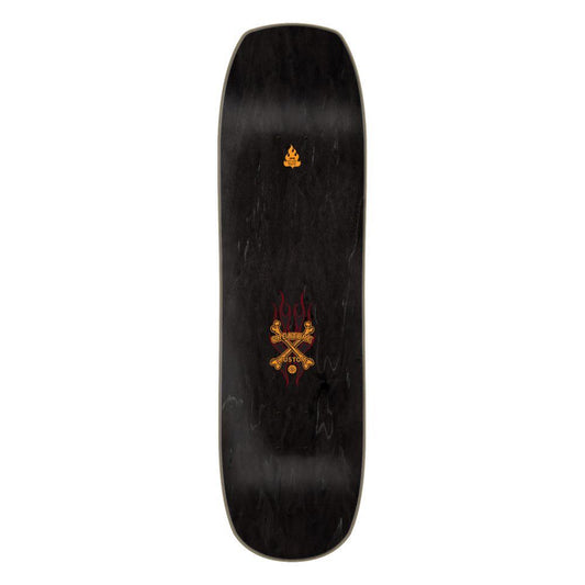 Creature Chop Shop Pinstripe Black Orange Skateboard Deck 8.75"