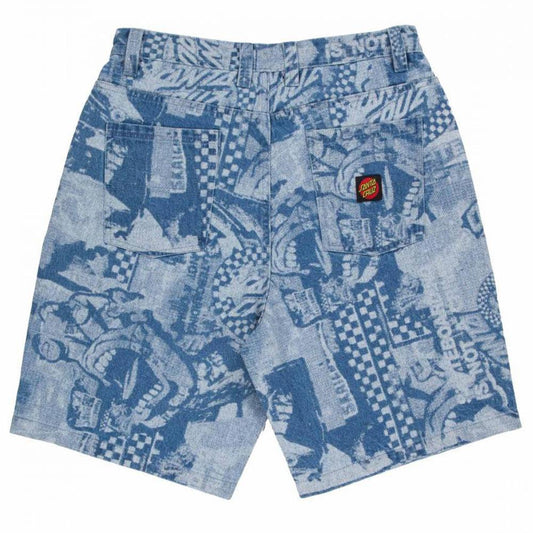Santa Cruz Big Shorts Stonewash Collage Blue
