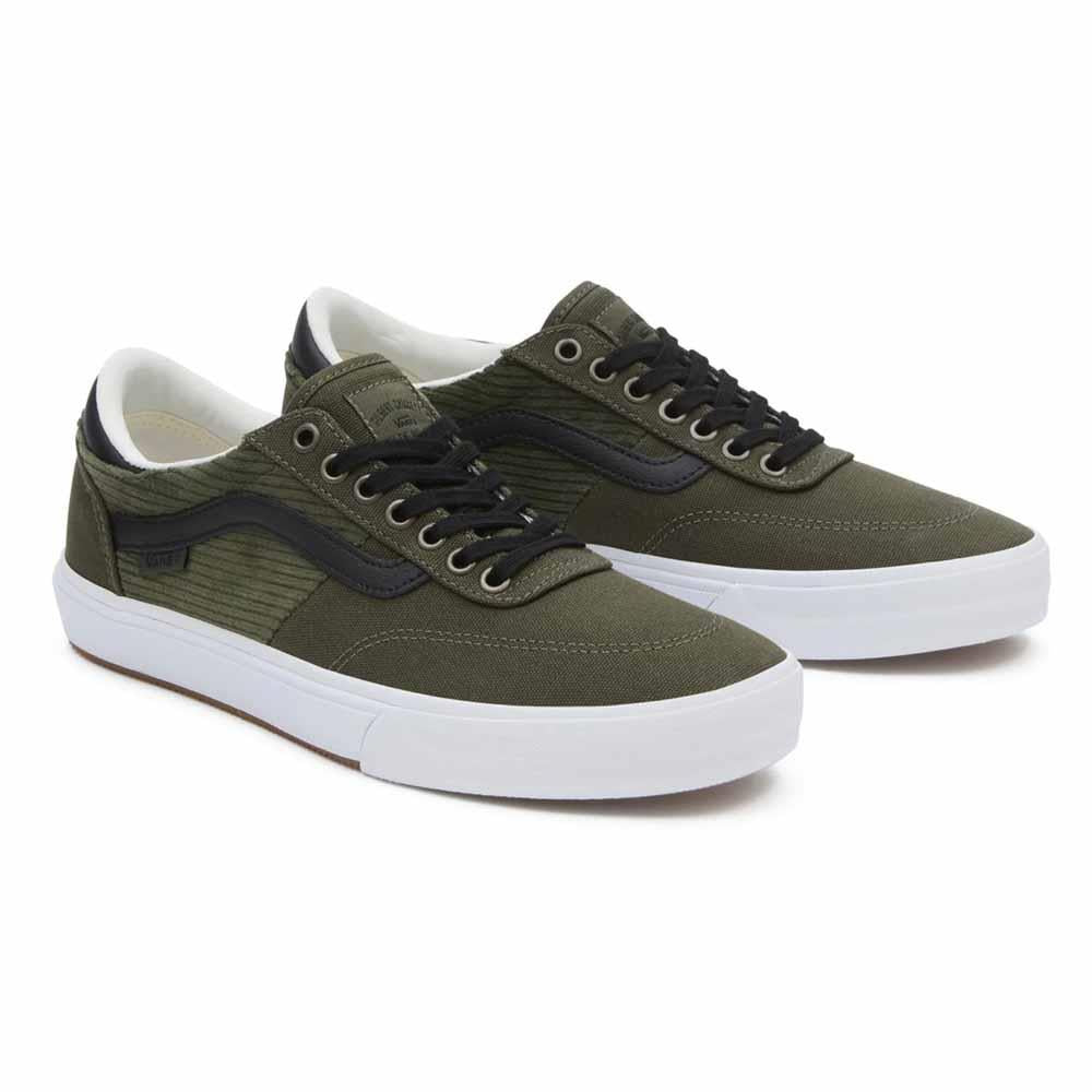 Vans MN Gilbert Crockett Corduroy Olive Black Skate Shoes