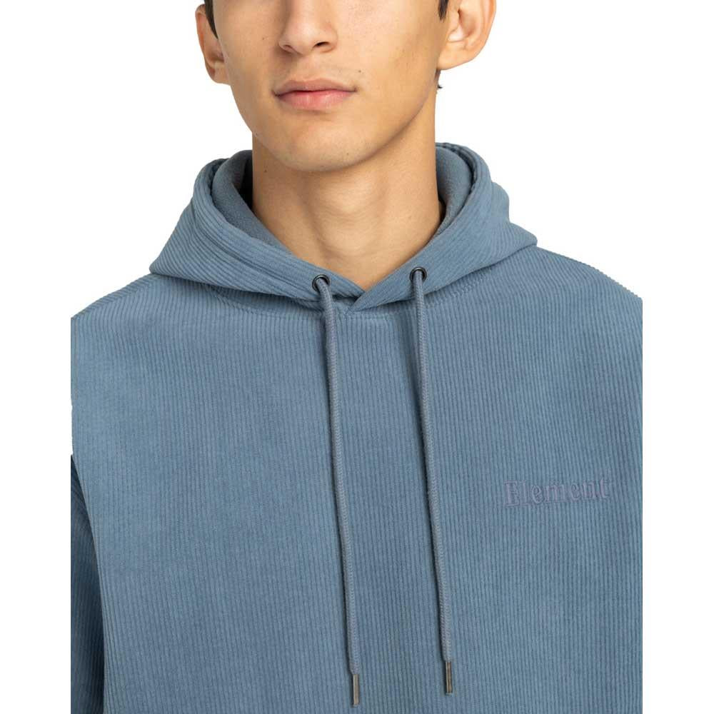 Element Serif Coruroy Pullover Hooded Sweatshirt Blue Mirage