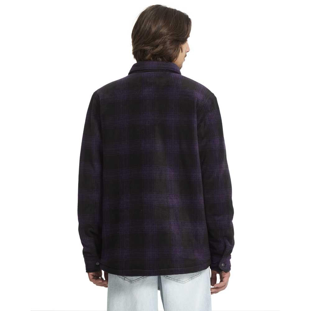 Volcom Bowered Fleece Longsleeve Shirt Jacket Dark Purple