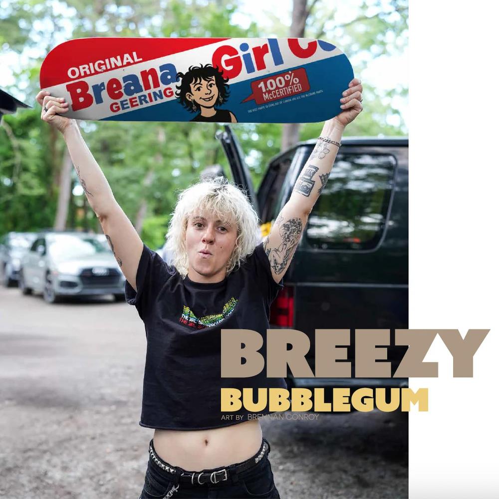 Girl Geering Bubble Gum Skateboard Deck G069 8.25"