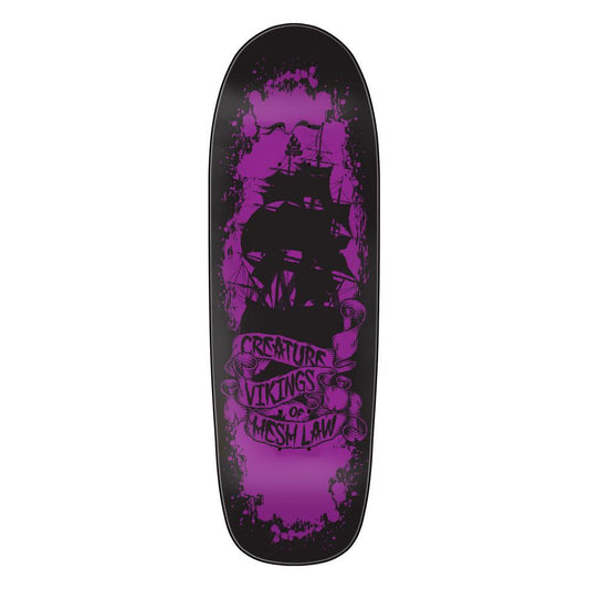 Creature Team Viking of The Hesh Law XX Purple Green Skateboard Deck 9.55"