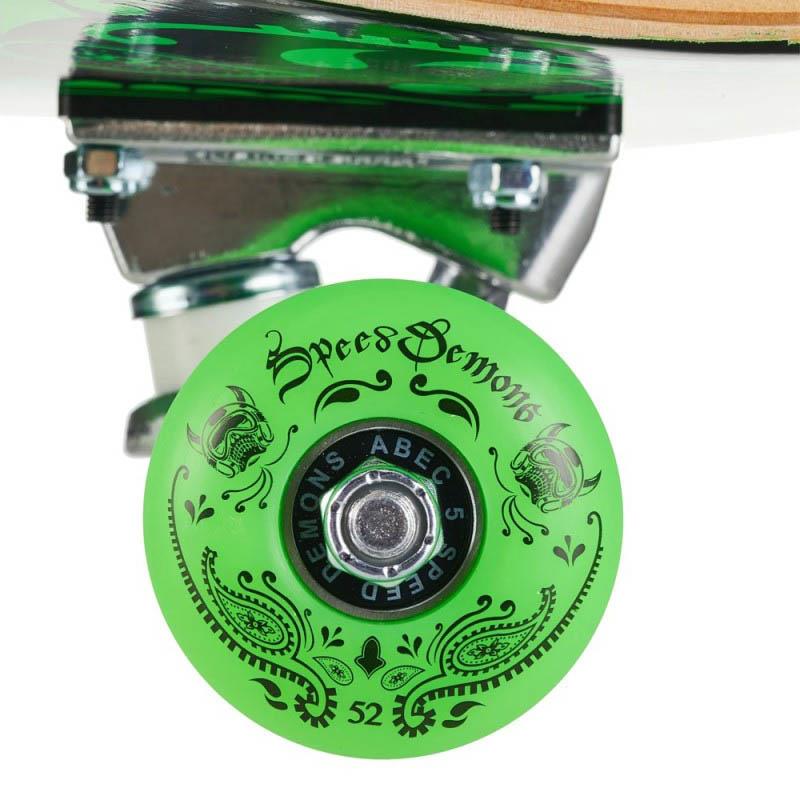 Speed Demons Bandana Factory Complete Skateboard Black Green 8.25''