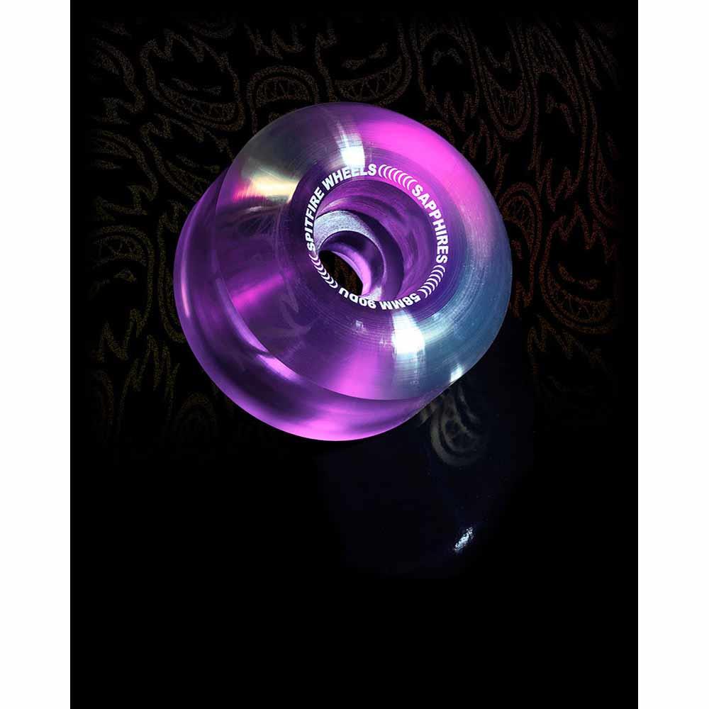 Spitfire Skateboard Wheels Sapphire 90DU Outer Core Purple 58mm