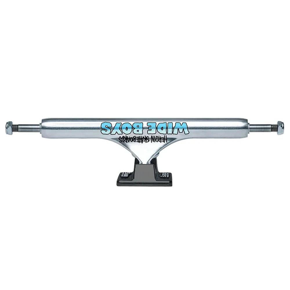 Slappy Skateboard Trucks ST1 Hollow Wide Boy Polished Black 11" Pair