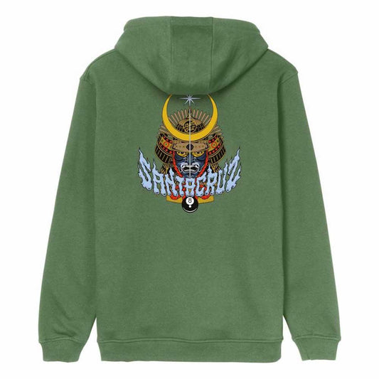 Santa Cruz Winkowski 8 Ball Samurai Hooded Sweatshirt Dill Green