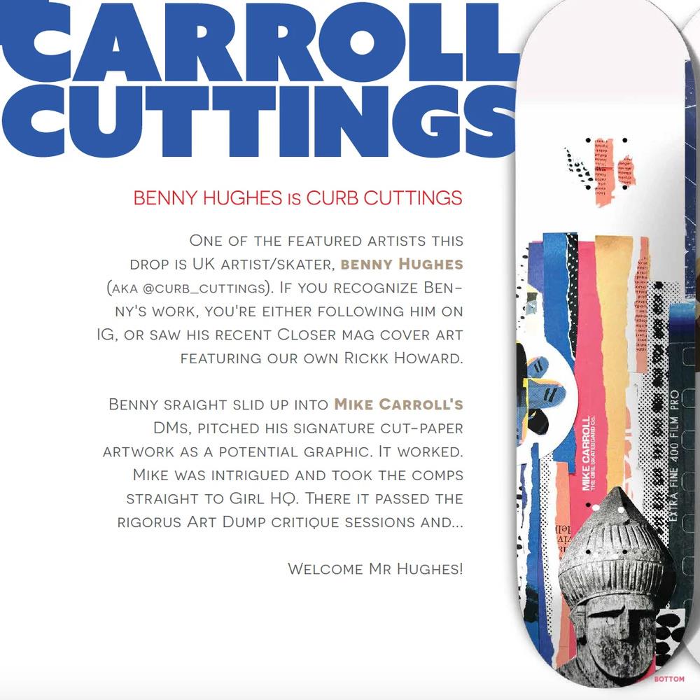 Girl Skateboard Deck Curb Cuttings Mike Carroll 8.25"