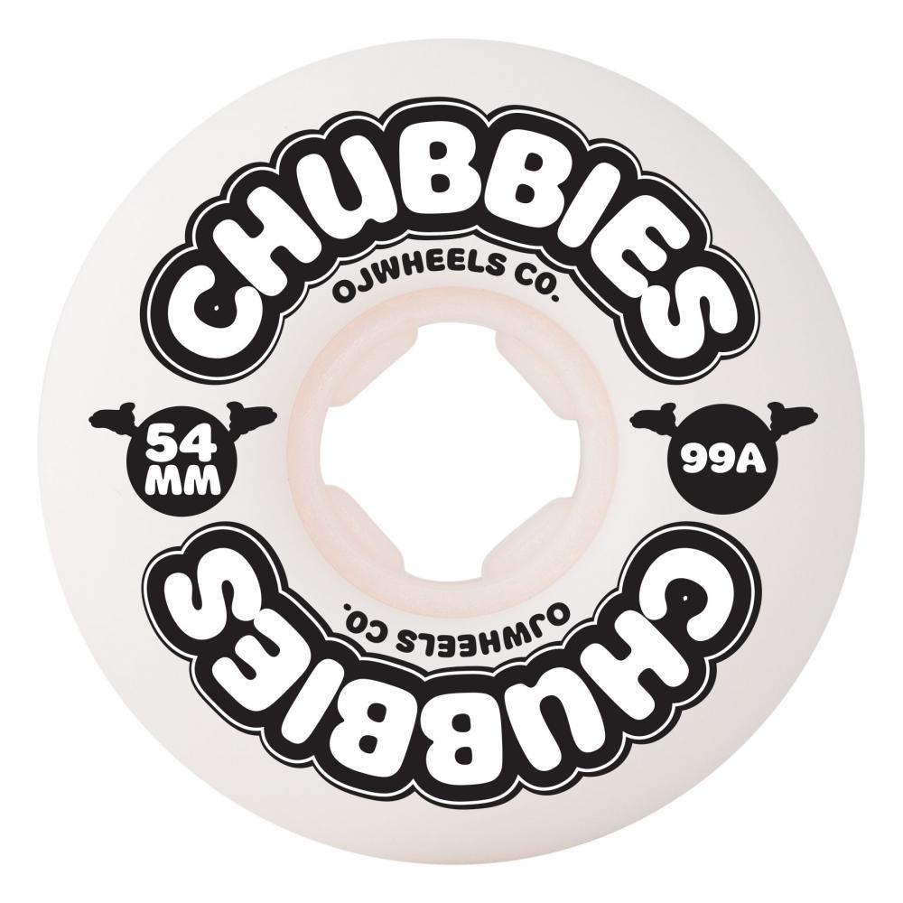 OJ Skateboard Wheels Chubbies 99a White 54mm
