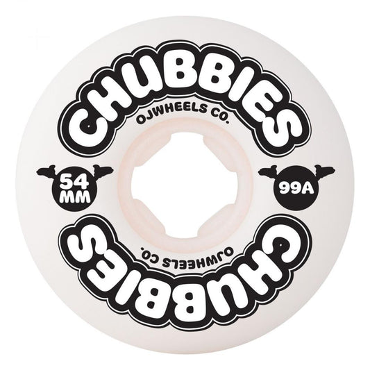 OJ Skateboard Wheels Chubbies 99a White 54mm