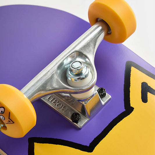 Meow Big Cat Factory Complete Skateboard Purple Soft Top 7''