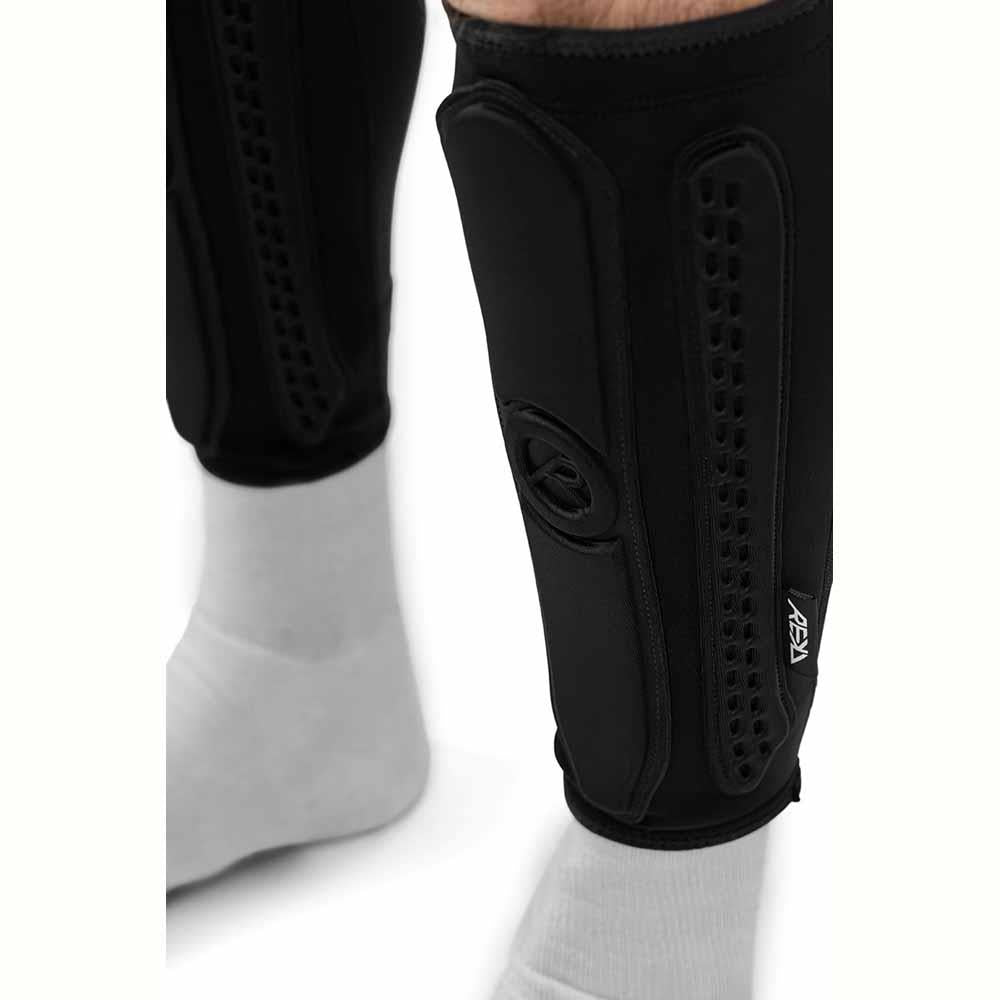 REKD Energy Covert Shin Impact Guards Black Long