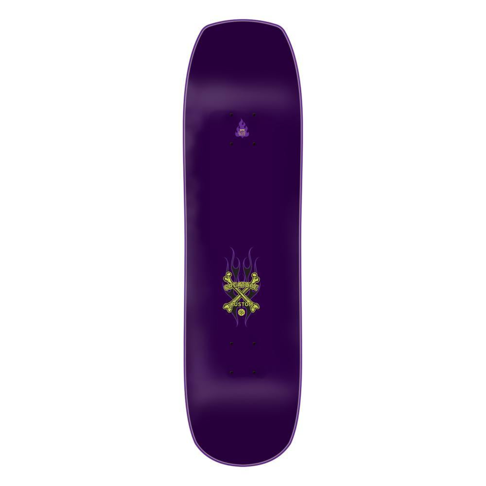 Creature Chop Shop Flame Purple Green Skateboard Deck 8.5"