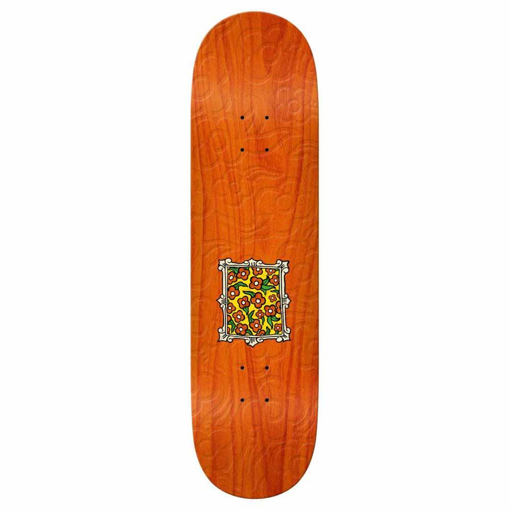 Krooked Skateboard Deck Flowers Frame Emboss Multiple Stains 8.25"