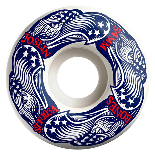 BONES Wheels PRO STF Joslin 'Freedom Foursome' V1 Standard Skateboard Wheels 54mm 103A