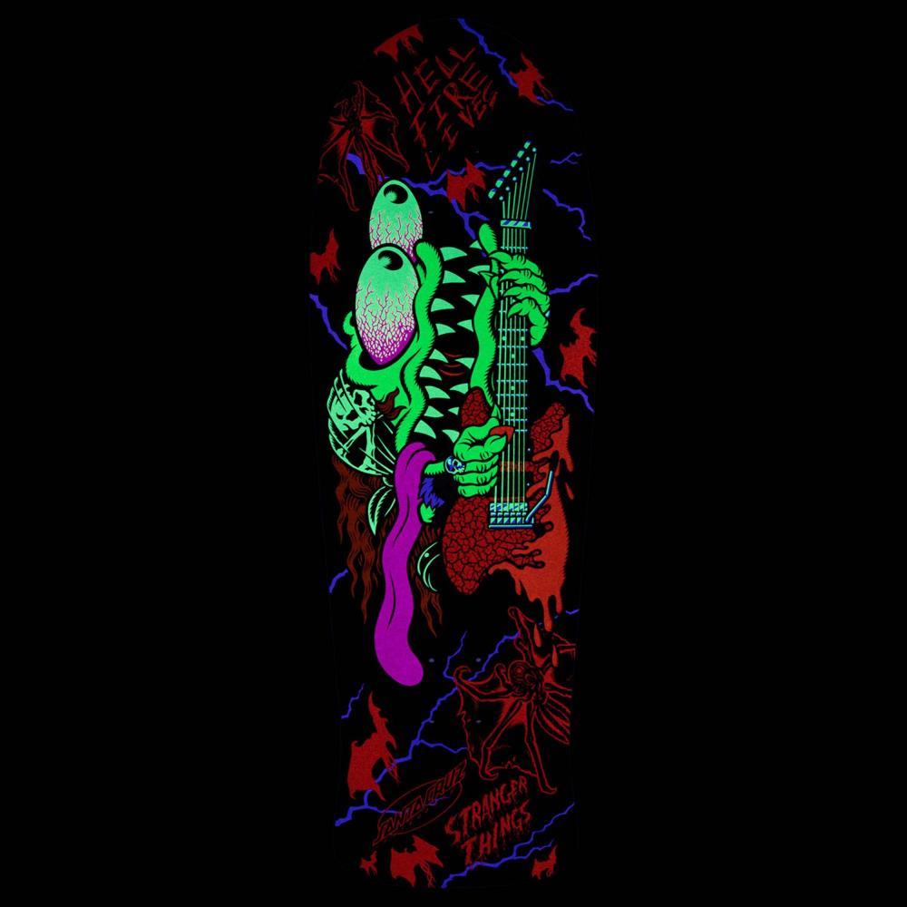 Santa Cruz X Stranger Things Meek Slasher Skateboard Deck Black 10.1"