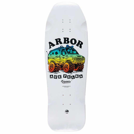 Arbor Skateboard Deck Ace Pelka Vannin White 10"