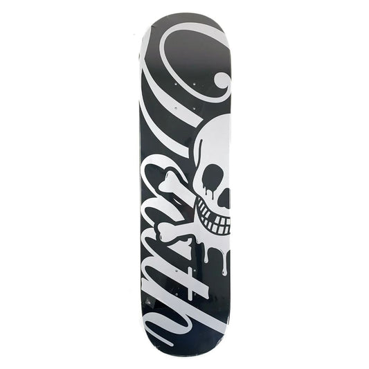 Death Script Skateboard Deck Black White Popsicle 2 Square Nose 8.5"