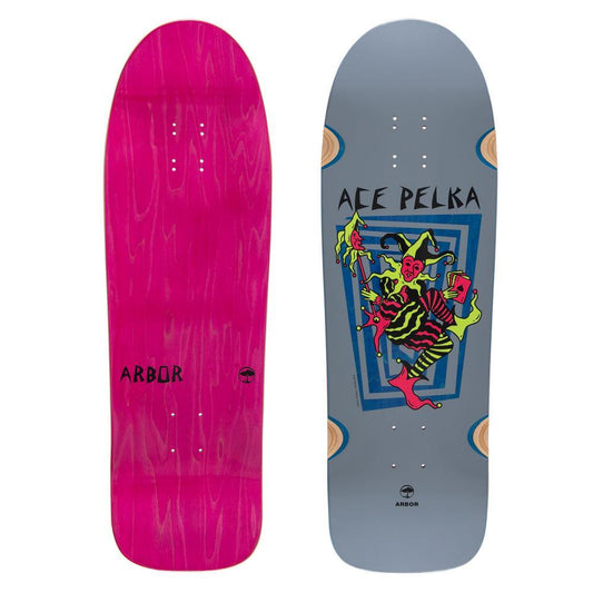 Arbor Pro Skateboard Deck Ace Pelka 9.75 Death Card Multi 9.75"