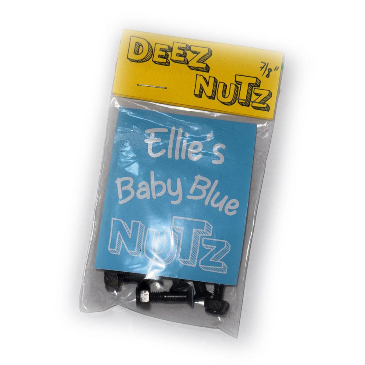 Deez Nuts Ellies Baby Blue Nuts Skateboard Bolts 7/8" Allen Key Black x 7 Baby Blue x 1