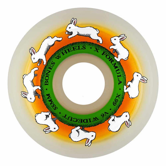 BONES Skateboard  Wheels X-Formula  V6 Wide-Cut 99A Runny Bunny 55mm