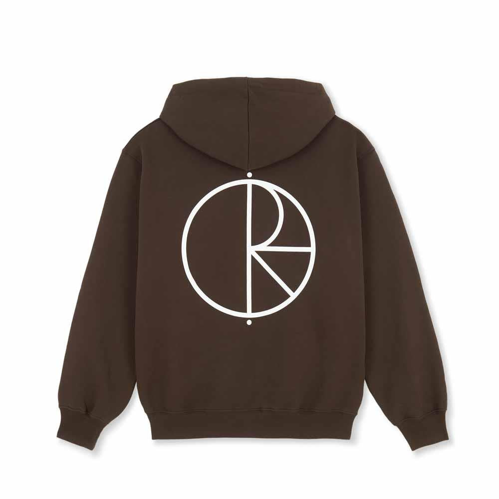 Polar Skateboards Dave Hooded Sweatshirt Stroke Logo Chocolate