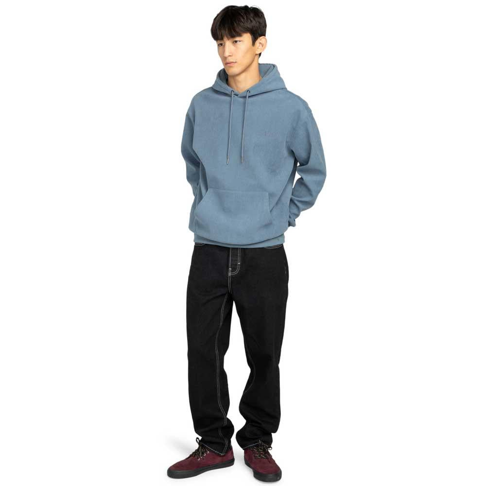 Element Serif Coruroy Pullover Hooded Sweatshirt Blue Mirage