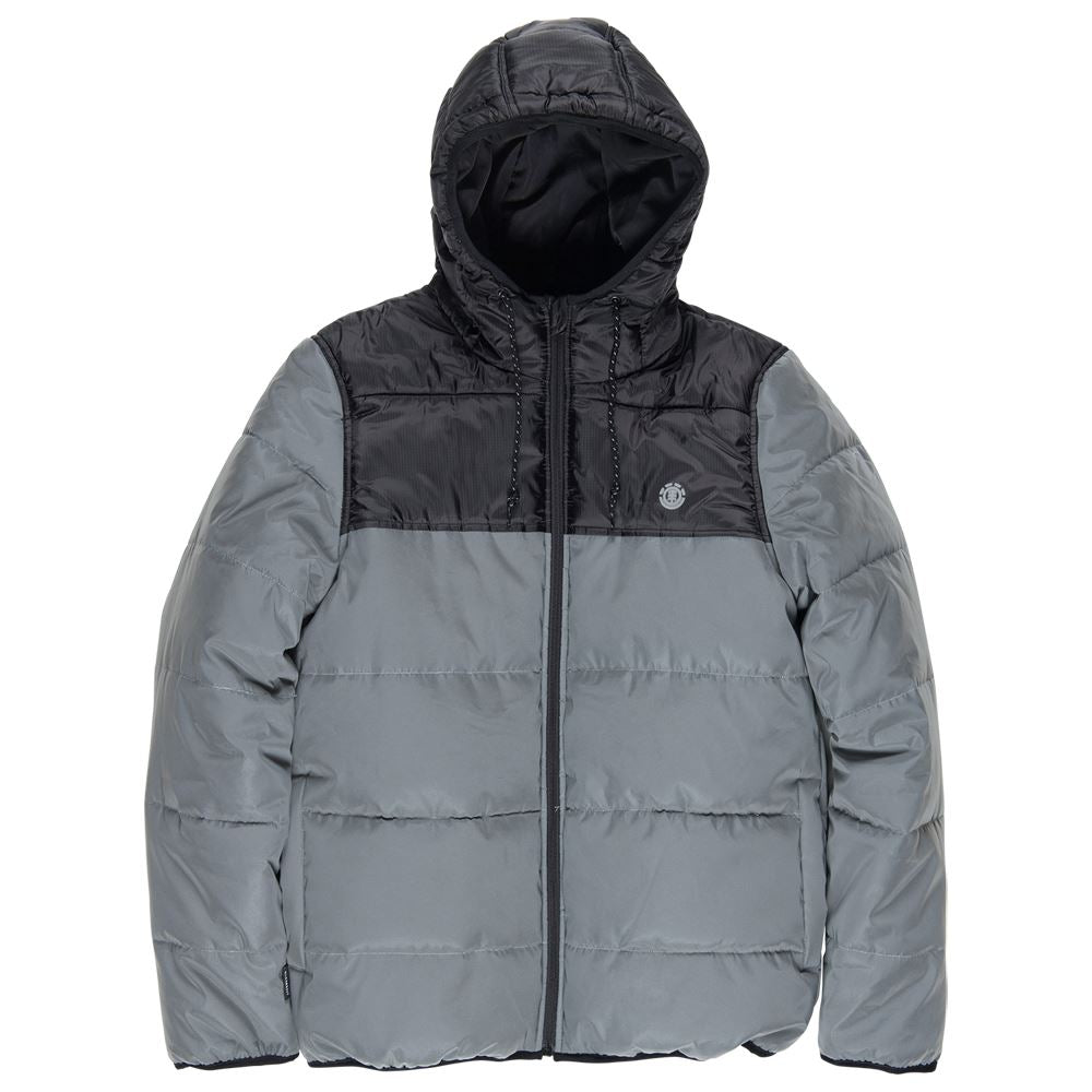 Element Alder Heavy Puff Jacket Black Grey Reflective