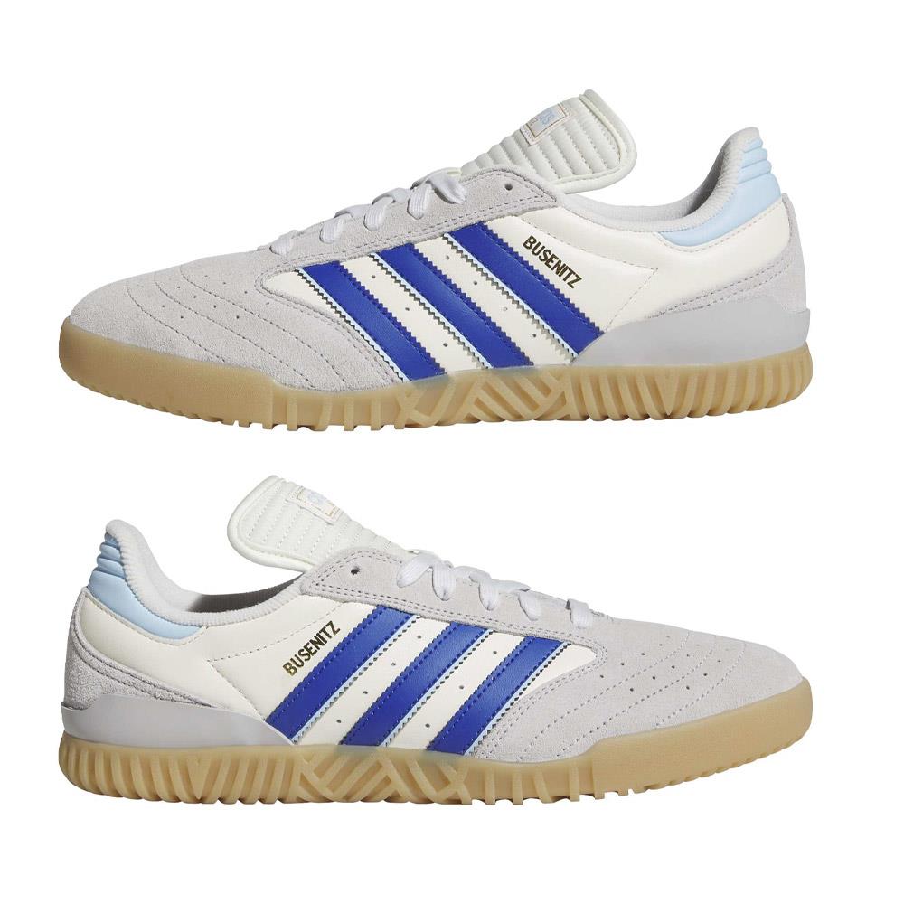 Adidas Skateboarding Busenitz Indoor Super Skate Shoes Grey Two Royal Blue Clear Sky