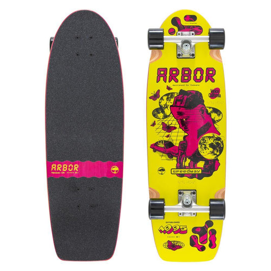 Arbor Cruiser Complete Skateboard Venice Speedway Glitch Multi 9.625"