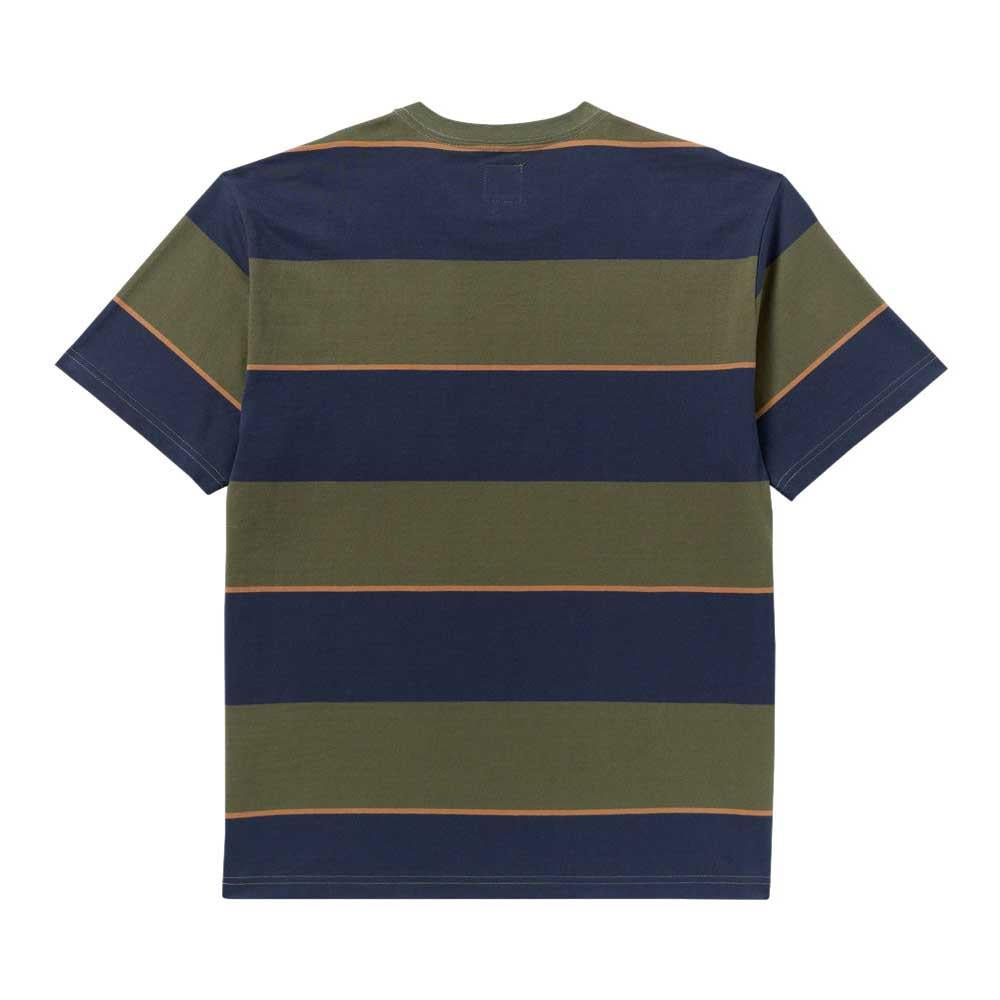 RVCA Dayshift Stripe Pocket T-Shirt Moody Blue