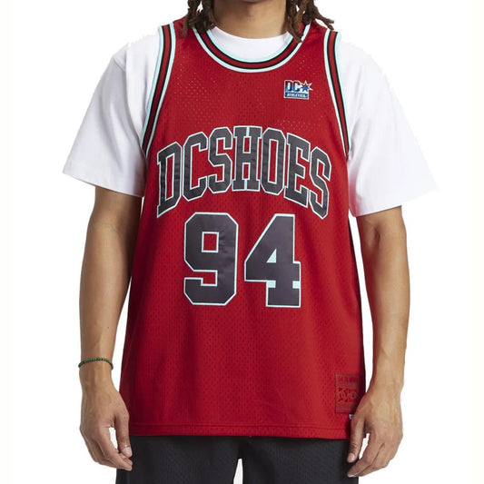 DC Shoes Shy Town Basketball Jersey Racing Red