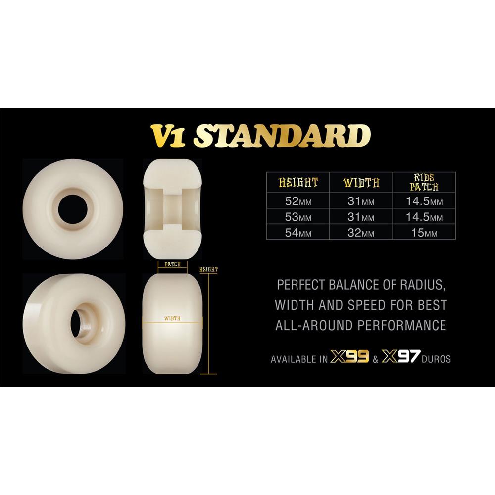 BONES Skateboard Wheels Butterfly Effect 99A V1 Standard X 99 54mm