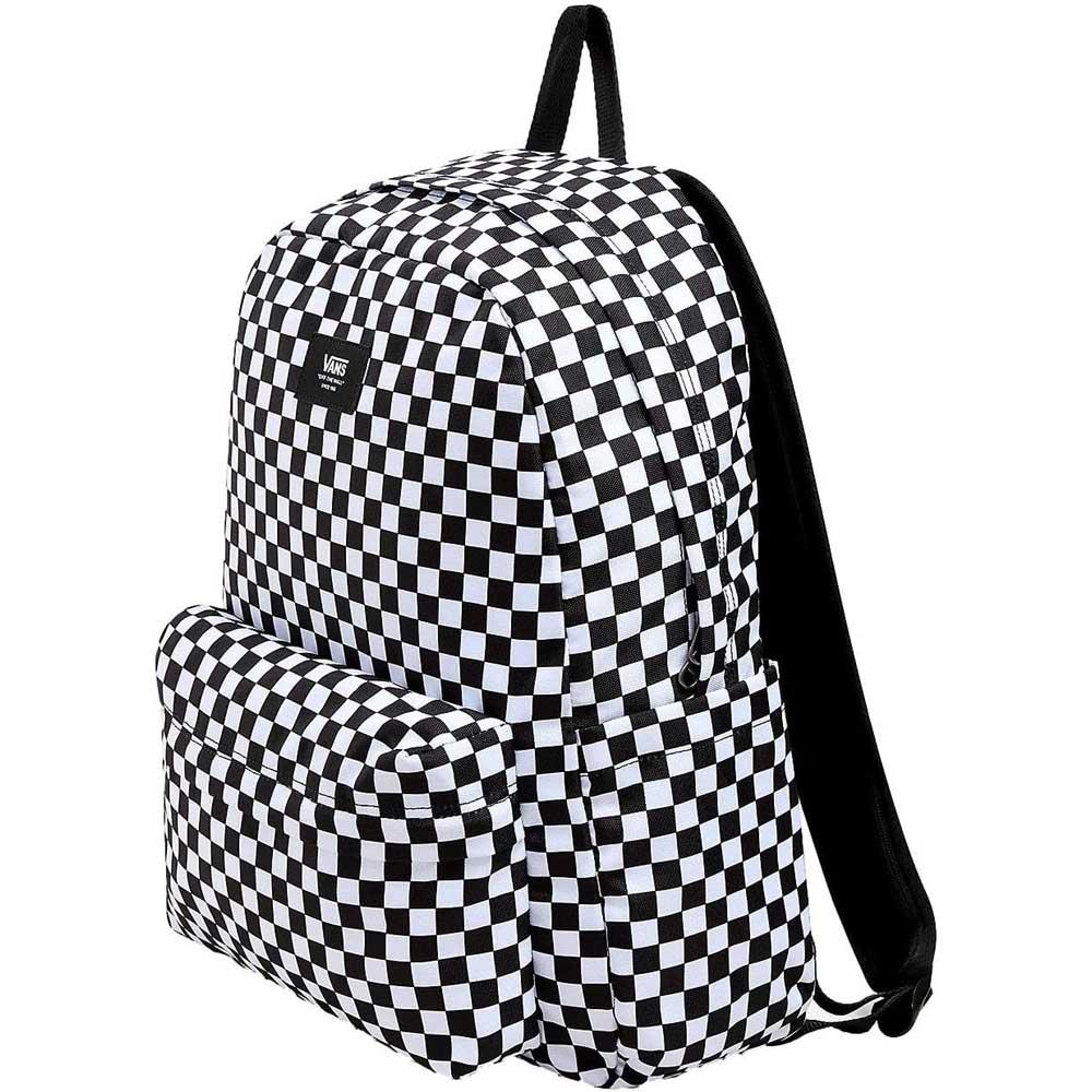 Vans Old Skool Check Backpack Black White