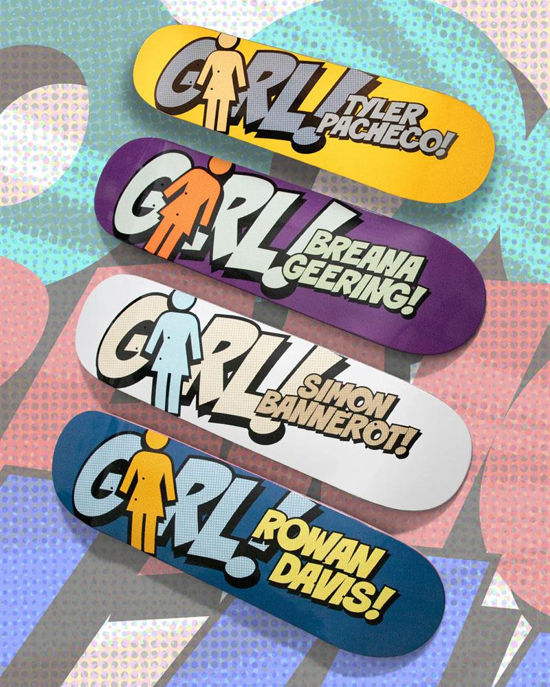 Girl Davis Blammo Skateboard Deck Blue G052 8.25"