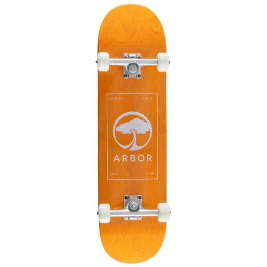 Arbor Street Complete Skateboard Logo Orange 8.25"