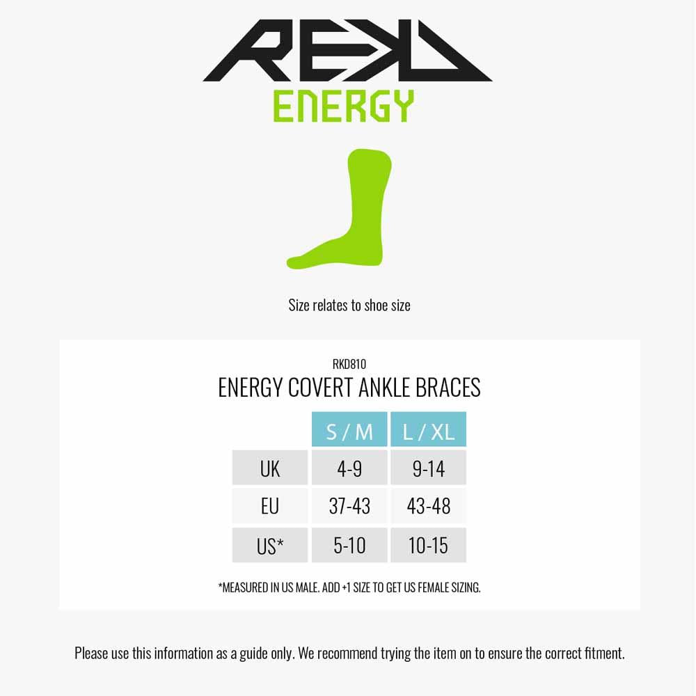 REKD Energy Covert Ankle Braces Black