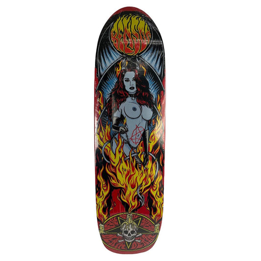 Death Skateboards Benson Devil Woman Pool Shape Skateboard Deck 9"