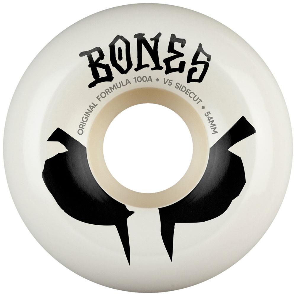 BONES Skateboard Wheels OG Formula V5 Sidecut White SP26 54mm 100A