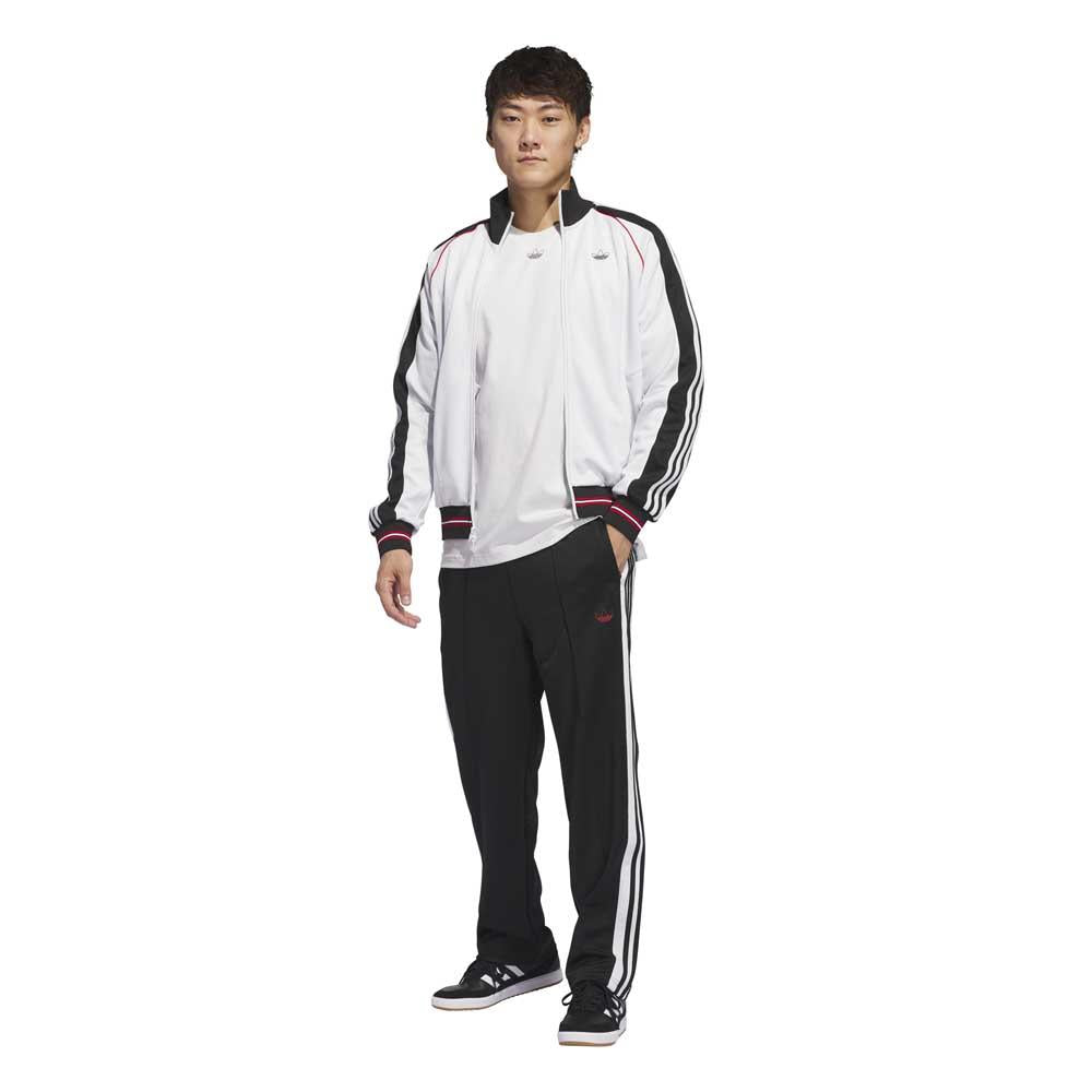 Adidas Skateboarding Tyshawn Track Jacket Crystal White Black Better Scarlet
