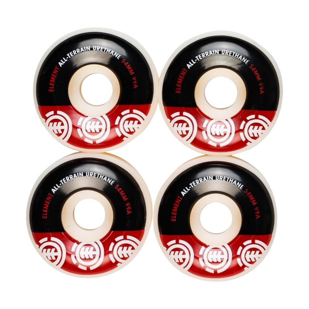 Element Skateboard Wheels Section White 54mm 99a