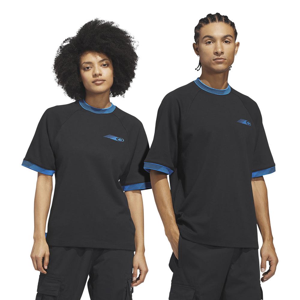 Adidas Skateboarding Formula Short Sleeve T-Shirt Black Lucid Ray Blue