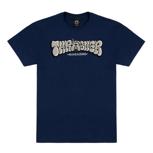 Thrasher Skateboard Magazine Bully T-Shirt Navy