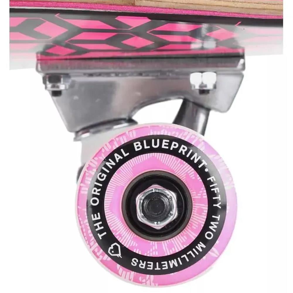 Blueprint Home Heart Factory Complete Skateboard Black Pink 7.75"