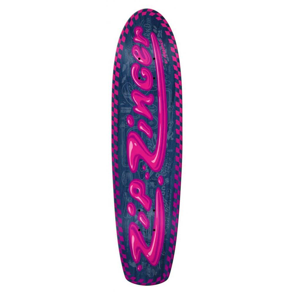 Krooked Skateboard Deck Zip Zinger Dlx Guest Artist Magenta/ Blue